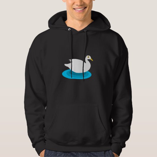 Weiße Schwimmente Hoodie (Vorderseite)