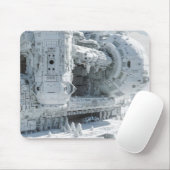 Weiße SciFi-Weltraumbasis Mousepad (Mit Mouse)