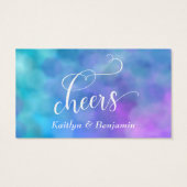 Weiße Script farbenfrohe Pastel Bokeh Drinks Ticke (Rückseite)
