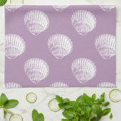 Weiße Seashells Geschirrtuch (Gefaltet)