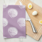 Weiße Seashells Geschirrtuch (Viertel Falte)