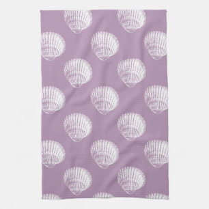 Weiße Seashells Geschirrtuch