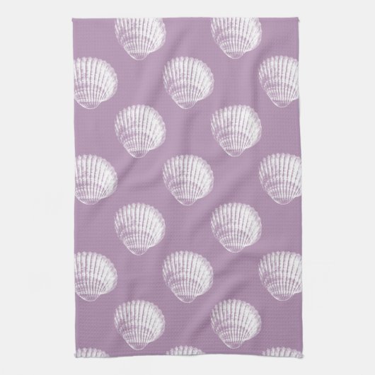 Weiße Seashells Geschirrtuch (Vertikal)