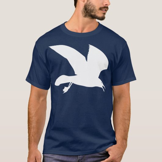 Weiße Seemöwe im Flug T-Shirt (Vorderseite)