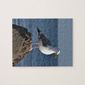 Weiße Seemöwe und Ozean Puzzle (Horizontal)