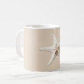 Weiße Seestern-Creme Kaffeetasse (Vorderseite Links)