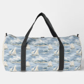 WEISSE SEGELBOOTE AUF ROUGH BLUE OCEAN WAVES DUFFLE BAG (Vorderseite)