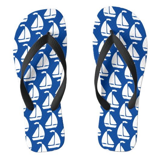 Weiße Segelboote Badesandalen (Fußbett)