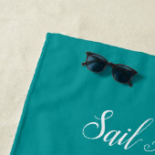 Weiße Segelboote Silhouette/Segel Strandtuch (Beispiel)