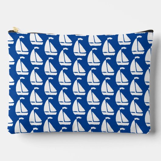 Weiße Segelboote Zubehörtasche (Vorderseite)
