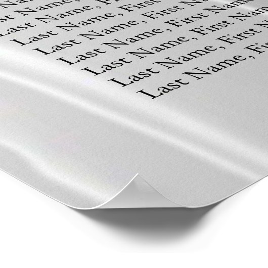 Weiße Seide mit leicht orangefarbenen Perlen Seeka Poster (Ecke)