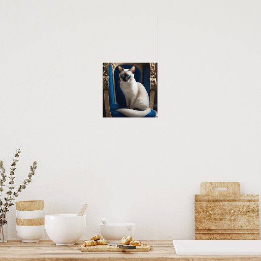Weiße Siamkatze Poster (Küche)