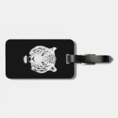 Weiße sibirische Tiger Wildlife Art Gepäckanhänger (Rückseite horizontal)