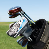 Weiße sibirischer Tiger-Sau Golf Headcover (In Situ)