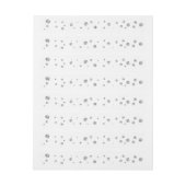 Weiße Silber-Glitzer-Dots-Karte umrundet Labels Rundum-Adressaufkleber (Bogen)