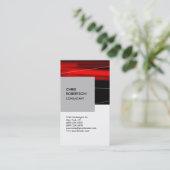 Weiße Silber-Grau-Schwarz-Visitenkarte Visitenkarte (Stehend Vorderseite)