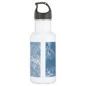 Weiße, silberfarbene Bäume Trinkflasche (Rückseite)