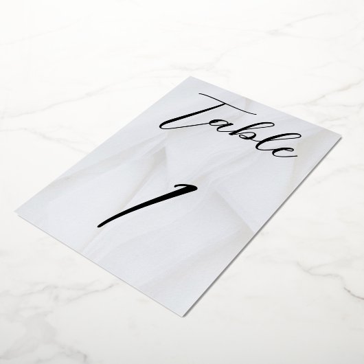 Weiße/Silberfolie Tabelle Nr. 1 Folieneinladung (Gedreht)