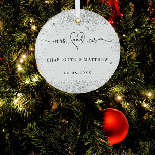 Weiße Silbernamen mehr elegante Neuheiten Ornament Aus Glas