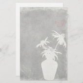 Weiße Silhouette Briefpapier (Vorne/Hinten)