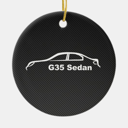Weiße Silhouette des Sedan-G35 mit Keramik Ornament (Vorne)