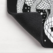 Weiße Silhouette des Tieres - Krokodil Mousepad (Ecke)