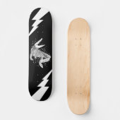 Weiße Silhouette des Tieres - Krokodil Skateboard (Vorderseite)
