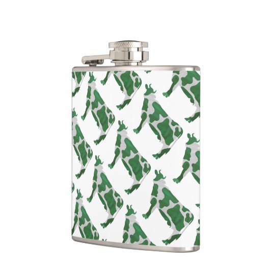 Weiße Silhouette Flachmann (Links)