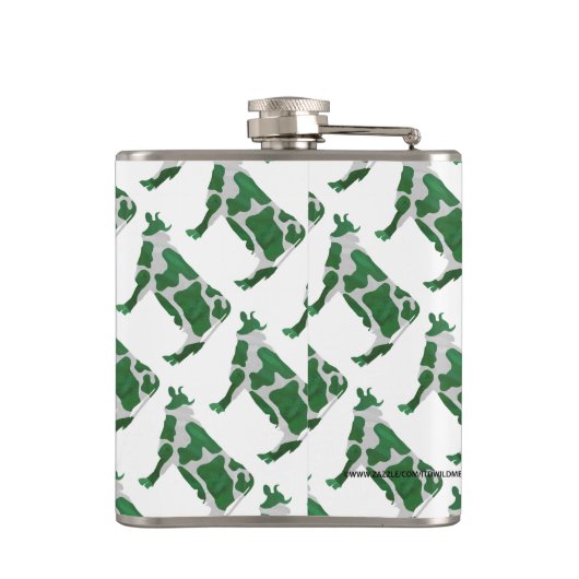 Weiße Silhouette Flachmann (Rückseite)