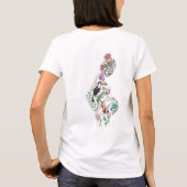 Weiße Silhouette (hinterer Entwurf) T-Shirt (Rückseite)