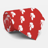 Weiße Silhouette Krawatte (Gerollt)