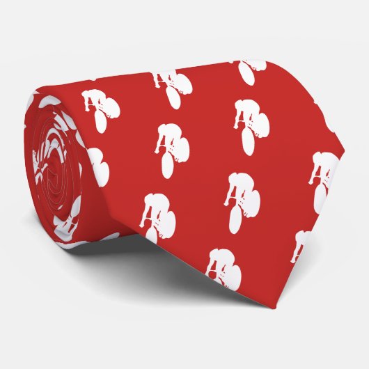 Weiße Silhouette Krawatte (Gerollt)