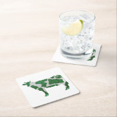 Weiße Silhouette Rechteckiger Pappuntersetzer (Vor Ort)