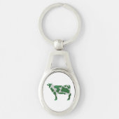 Weiße Silhouette Schlüsselanhänger (Vorderseite)