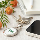 Weiße Silhouette Schlüsselanhänger (Seite)