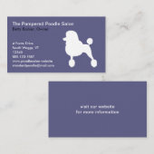 Weiße Silhouette (Standard, Extravaganter Haarschn Visitenkarte (Vorne/Hinten)