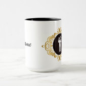 Weiße Silhouette Tasse männlicher Barkeeper mit Na (Zentrum)