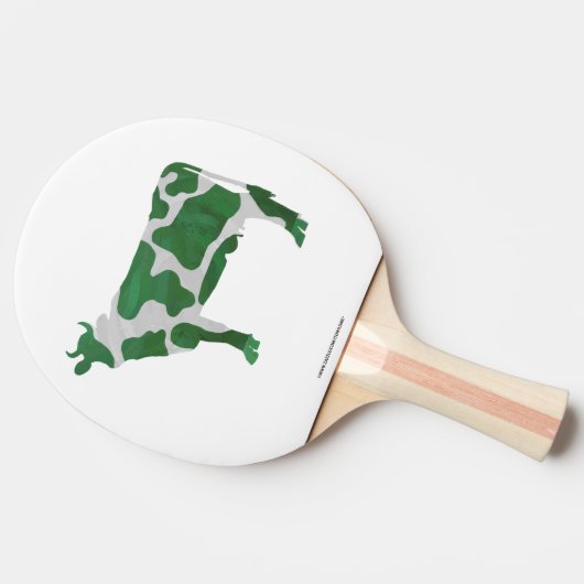 Weiße Silhouette Tischtennis Schläger (Seitenansicht)