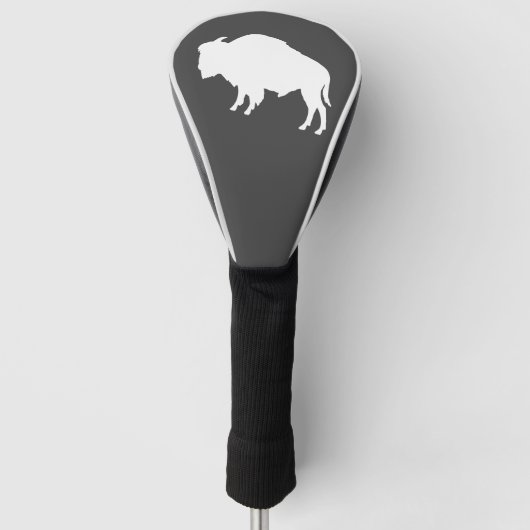 Weiße Silhouette Wildtiere Golf Headcover (Vorderseite)