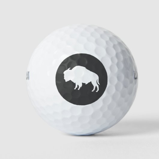 Weiße Silhouette Wildtiere Golfball (Vorderseite)