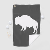 Weiße Silhouette Wildtiere Golfhandtuch (Insitu)