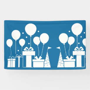 Weiße Silhouetten Banner