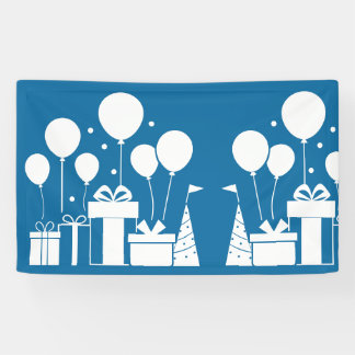 Weiße Silhouetten Banner