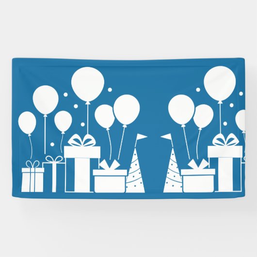 Weiße Silhouetten Banner (Horizontal)