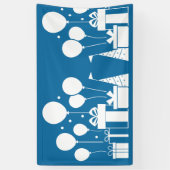 Weiße Silhouetten Banner (Vertikal)