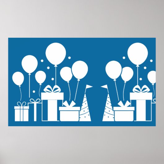 Weiße Silhouetten Poster (Vorne)