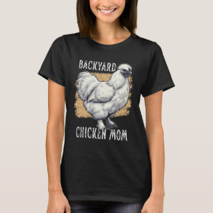 Weiße Silkie-Huhn-Mutter Ckyard Henne Vintage Farm T-Shirt