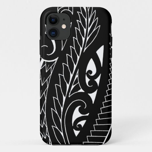 Weiße silverfern Kunst nationalen Sonderzeichens Case-Mate iPhone Hülle (Rückseite)