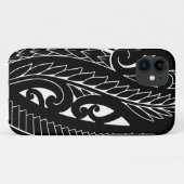 Weiße silverfern Kunst nationalen Sonderzeichens Case-Mate iPhone Hülle (Rückseite (Horizontal))