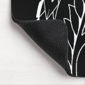 Weiße silverfern Kunst nationalen Sonderzeichens Mousepad (Ecke)